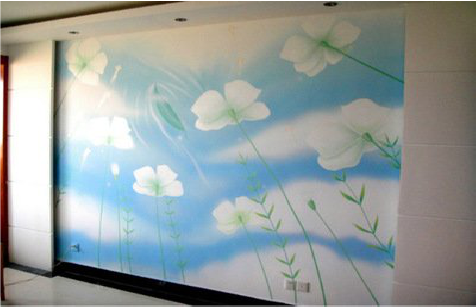 广安画墙绘怎么画好白云的蓬松感？