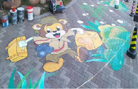 广安夏季画地面彩绘会遇到的问题