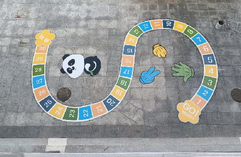 广安地面游戏彩绘