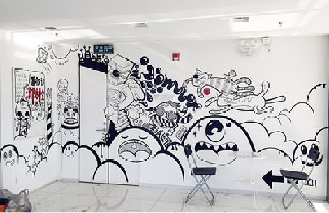 广安手绘墙并非传统涂鸦。